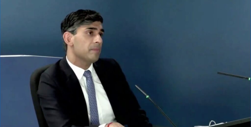 Rishi Sunak appears at the Covid inquiry on Monday